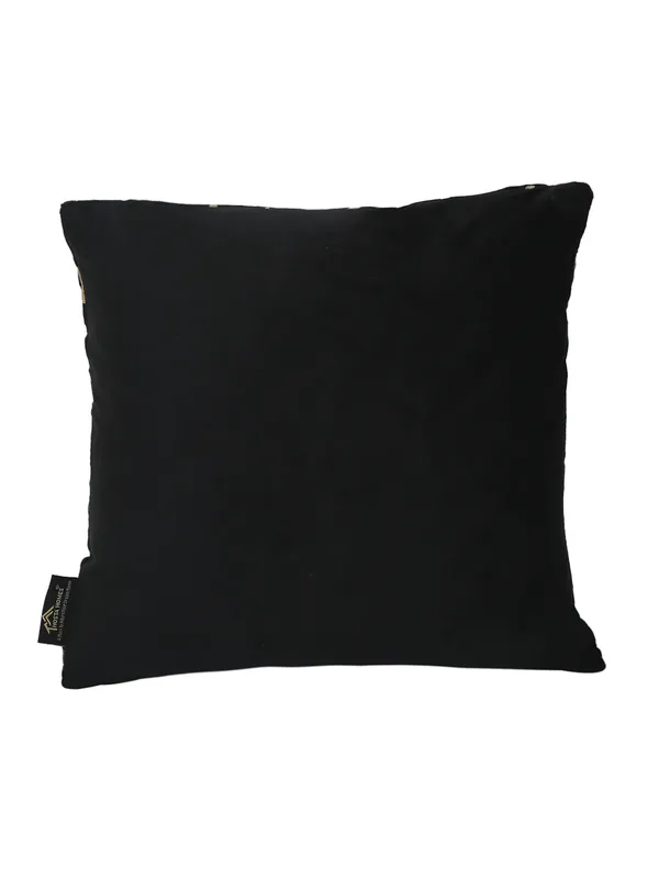 Black_&_Gold_Toned_Set_Of_5_Floral_Velvet_Square_Cushion_Covers_By_Hosta_Homes