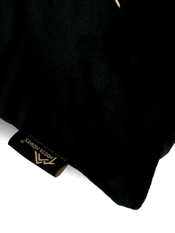 Black_&_Gold_Toned_Set_Of_5_Floral_Velvet_Square_Cushion_Covers_By_Hosta_Homes