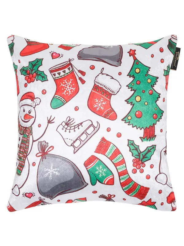 White_Red_Set_Of_5_Abstract_Velvet_Square_Cushion_Covers
