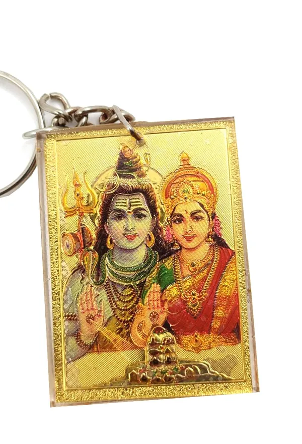 Acrylic_Shivan_Parvathi_Key_Chain_(4_X_5_X_1.5_Cm_Gold)