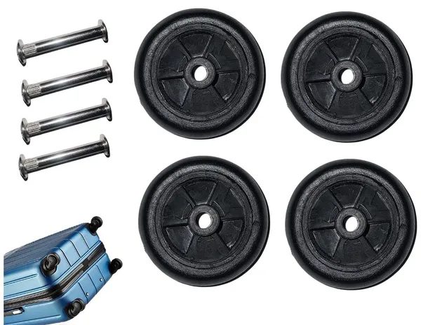 Fambal Set Of 4 Luggage Wheels With Screws And Rivets Only For Replacement And Repair Travel Trolley Bag Vip Safari Skybag American Tourister