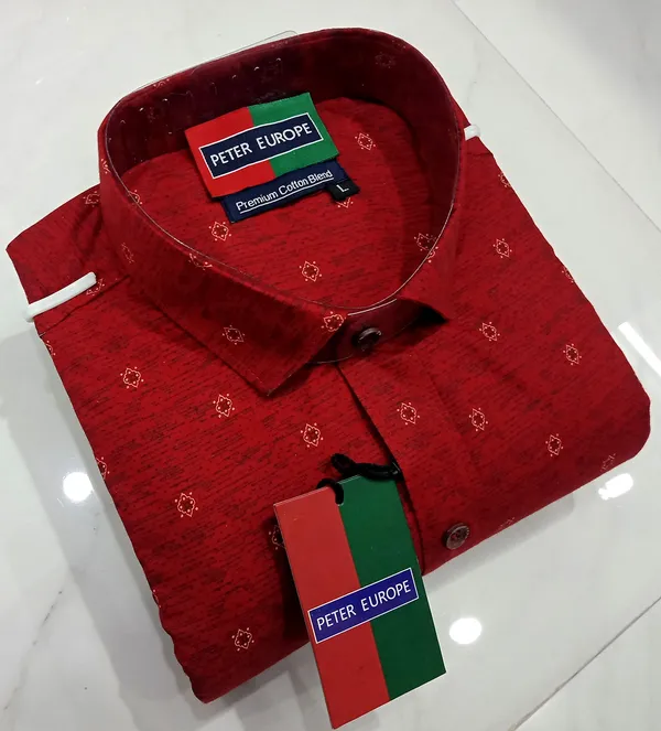 Cotton_Printed_Maroon_Full_Sleeve_Shirt_Premium_Cotton_Blend