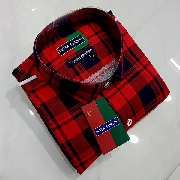 Cotton_Printed_Red_Checks_Shirt_Premium_Cotton_Blend