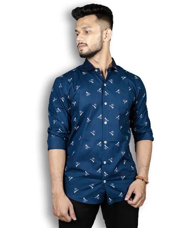 Navy_Blue_Digital_Printed_Shirts_Premium_Cotton_Blend