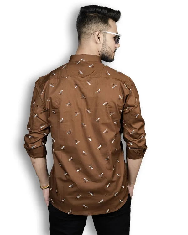 Khaki_Digital_Printed_Shirts_Premium_Cotton_Blend