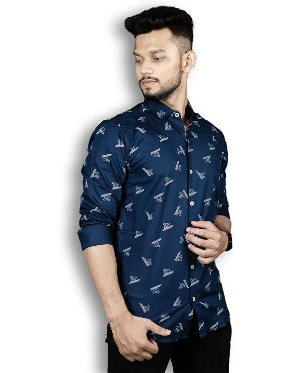 Navy_Blue_Digital_Printed_Shirts_Premium_Cotton_Blend
