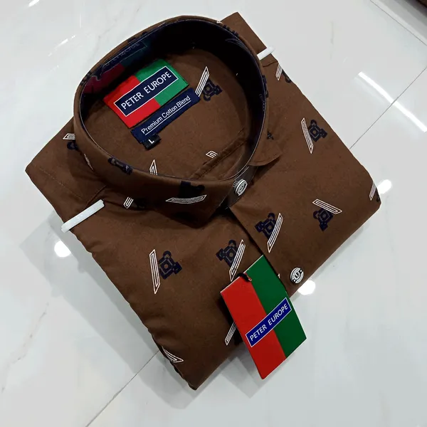 Khaki_Digital_Printed_Shirts_Premium_Cotton_Blend