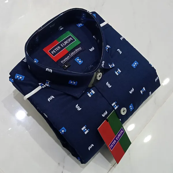 Navy_Blue_Cotton_Printed_Full_Sleeve_Shirt_Premium_Cotton_Blend