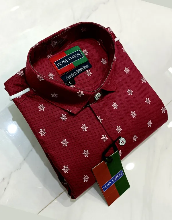 Tortoise_Navy_Maroon_Digital_Printed_Shirts_Premium_Cotton_Blend