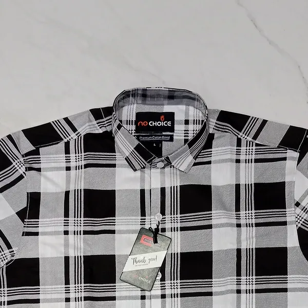 Cotton_Printed_White_Checks_Shirt_For_Men