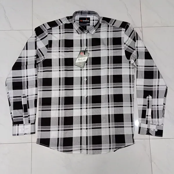 Cotton_Printed_White_Checks_Shirt_For_Men
