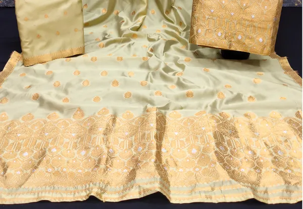 Cream_Self_Design_Mekhela_Chador_Silk_Blend_Saree