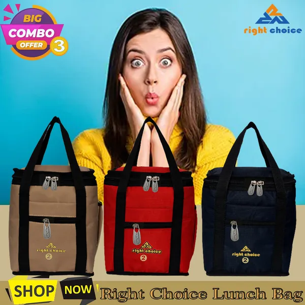 Combo_3_Unisex_Daily_Use_For_School_Office_Lunch_Tiffin_Bags_(Red+Black+Beige)_Lunch_Bag_(Red,_Black,_Beige,_4_L)