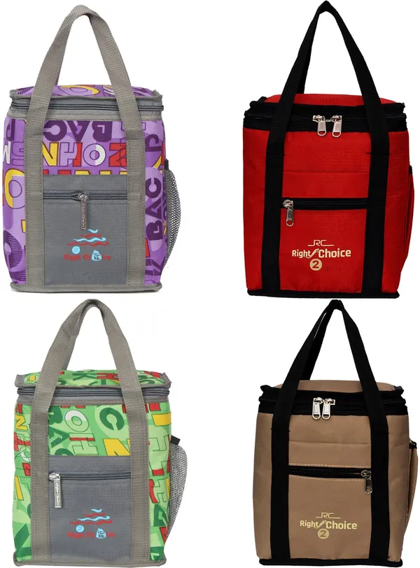 Combo_4_Lunch_Tiffin_Bags_Lunch_Bag_(Purple,_Red,_Green,_Beige,_10_L)