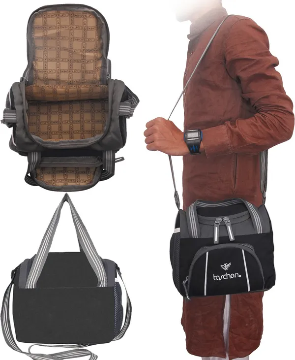 Cool_Offer_Lunch_Bags_Branded_Trendy_Premium_Quality_Carry_On_School_Office_&_Piknic(Black_3013)_Waterproof_Lunch_Bag_(Black,_Grey,_5_L)
