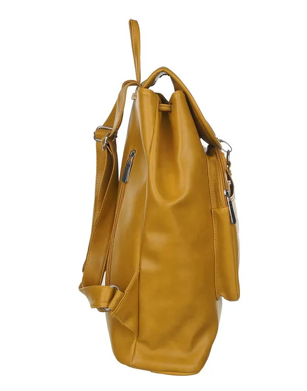Artificial_Leather_Casual_Purse_Fashion_School_Leather_Backpack_Shoulder_Bag_Mini_Backpack_For_Women_&_Girls_(Yellow)_20_L_Backpack_(Yellow)