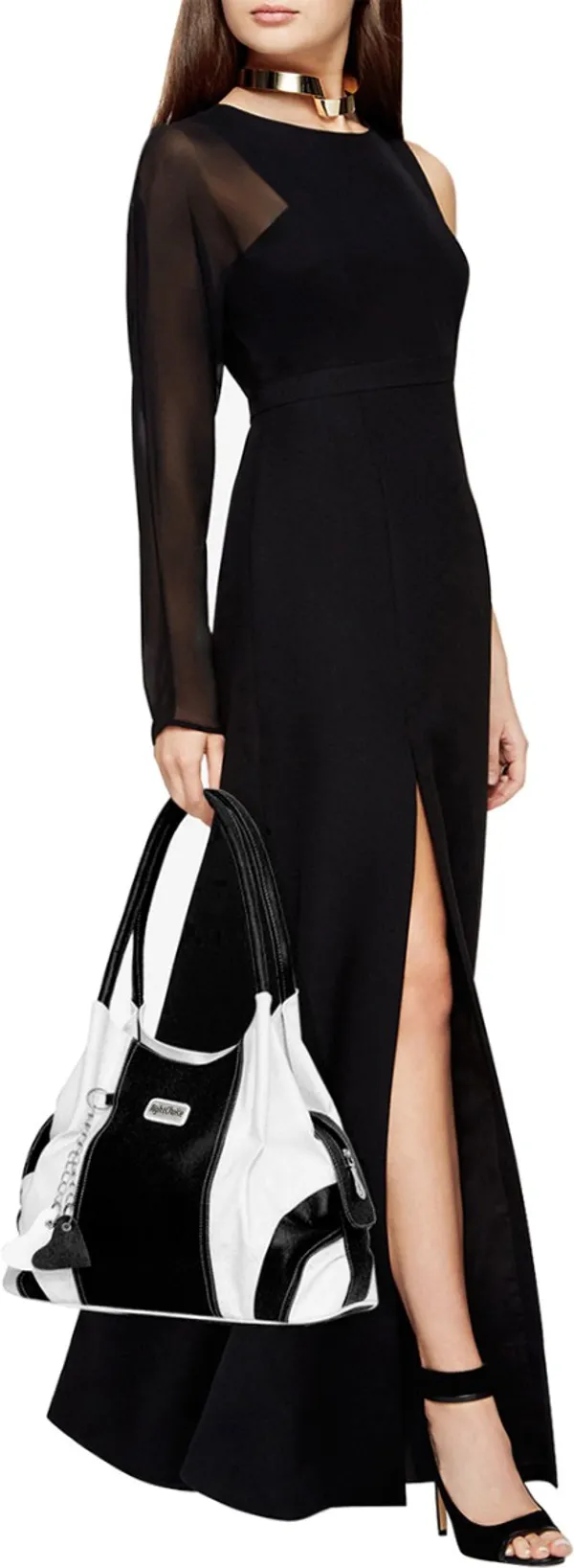 Women_White,_Black_Shoulder_Bag_For_Women