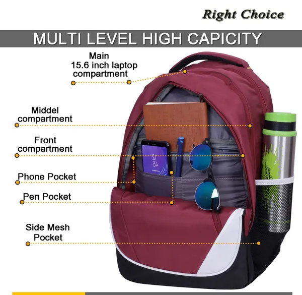 New_Standard_Size_30_L_Office_College_Travel_Bag_For_Men_&_Women_Water_Resistan_30_L_Backpack_(Maroon)
