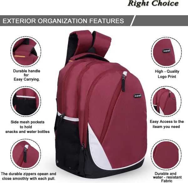 New_Standard_Size_30_L_Office_College_Travel_Bag_For_Men_&_Women_Water_Resistan_30_L_Backpack_(Maroon)