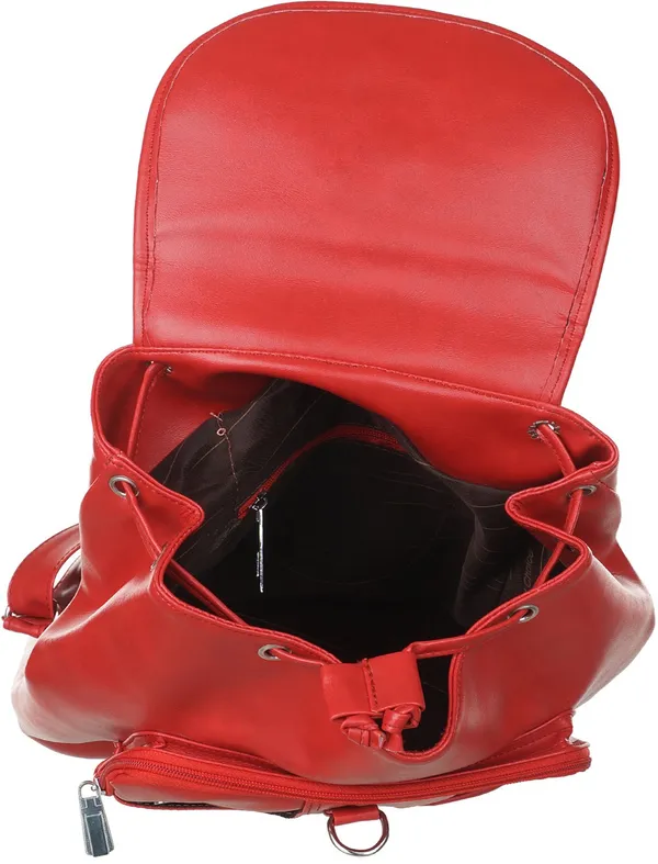 New_Artificial_Leather_Casual_Purse_Fashion_School_Leather_Backpack_Shoulder_Ba_20_L_Backpack_(Red)