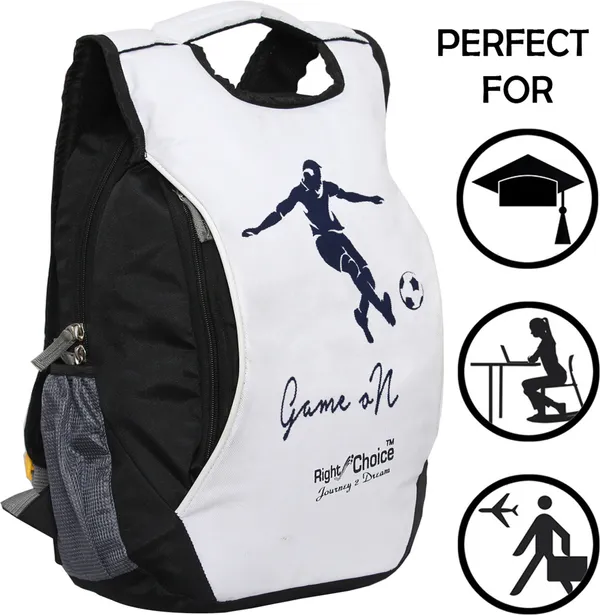 New_(2083)_Black_White_Super_Stylish_Tuff_Quality_College_School_Bag_5_L_Backpack_(White,_Black)