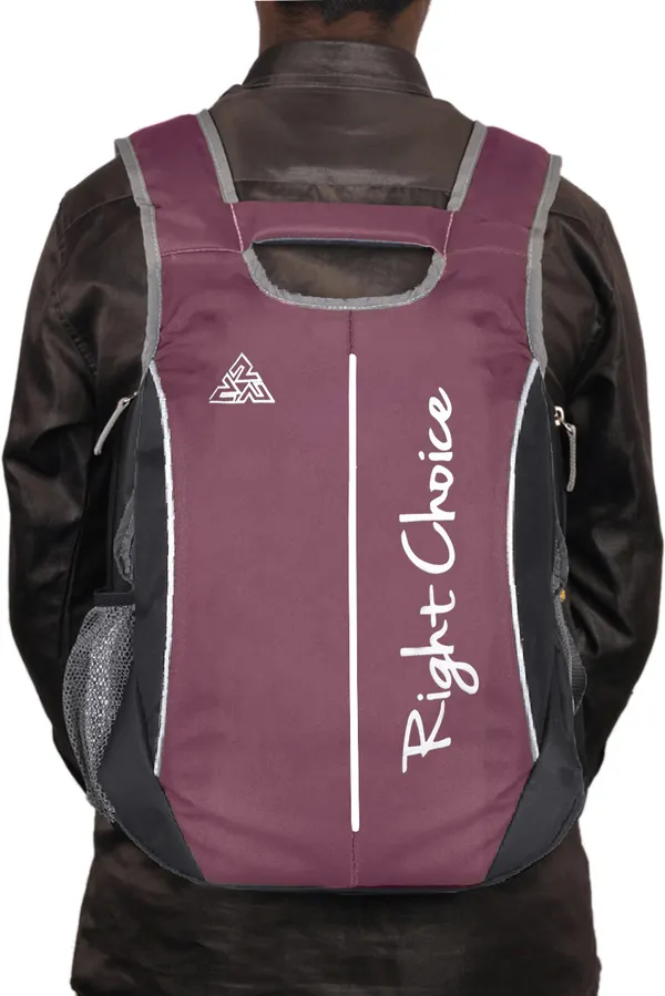 (2219)_Black_Purple_Stylish_College_Bags_Boy_&_Girl_20_L_Backpack_(Purple)