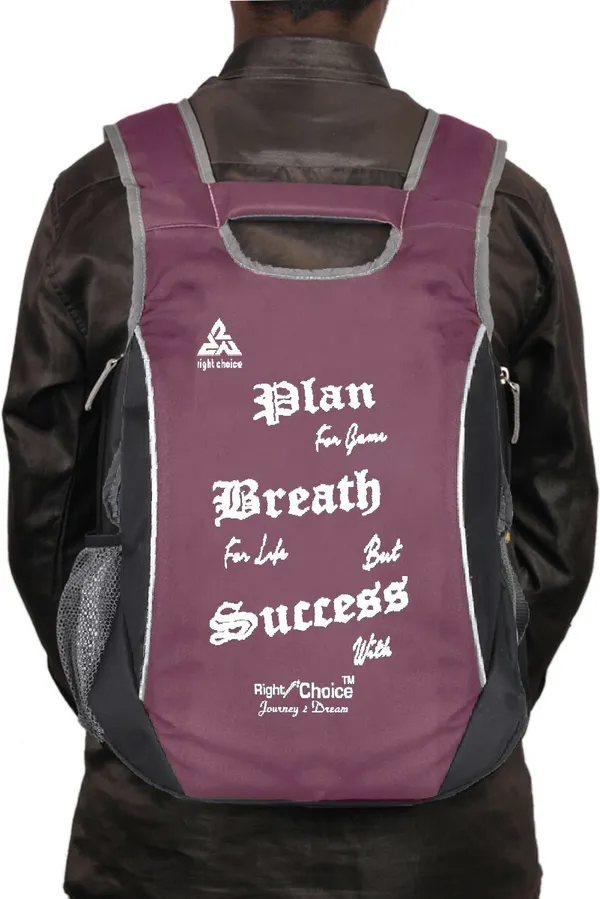 (2220)_Black_Purple_Stylish_Tuff_Quality_College_School_Casual_Bag_Boy_&_Girl_5_L_Backpack_(Purple)