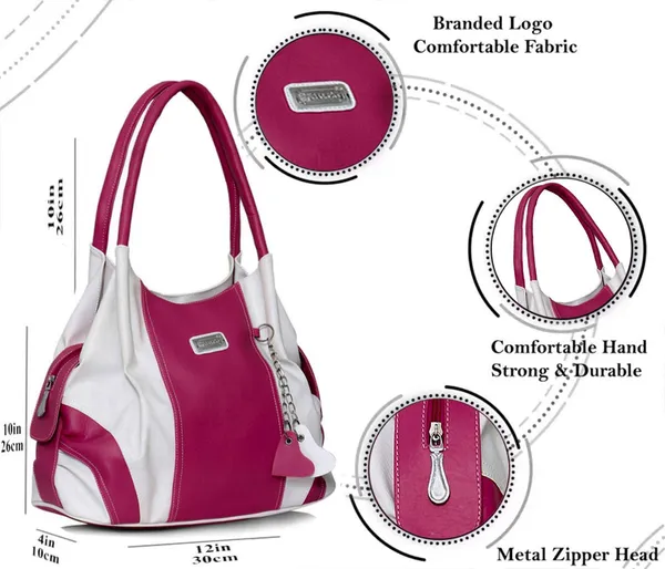 Women_White,_Pink_Handbag_For_Women