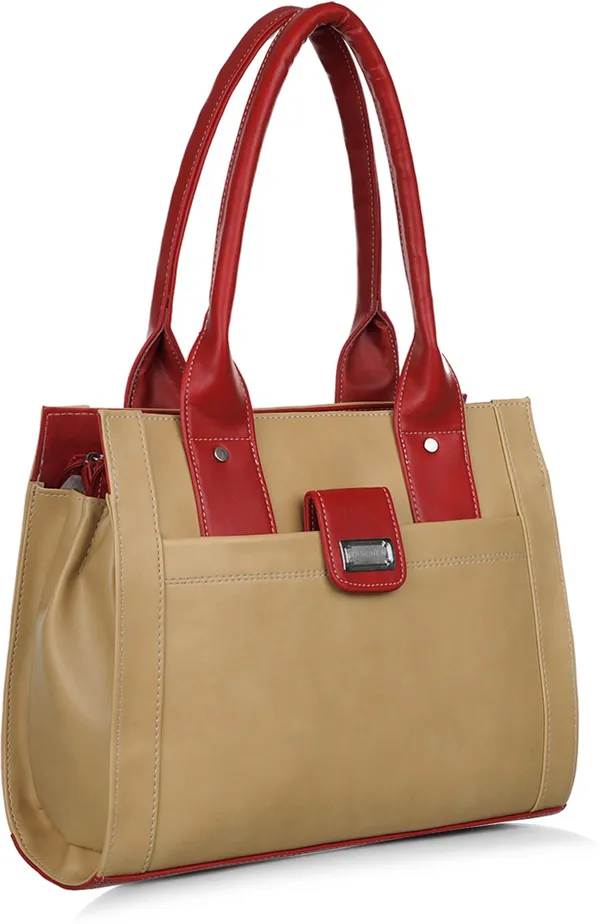 Women_Beige,_Red_Shoulder_Bag_For_Women