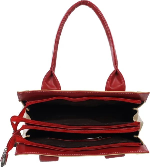Women_Beige,_Red_Shoulder_Bag_For_Women