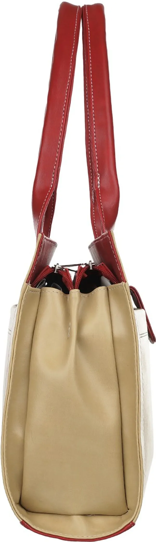 Women_Beige,_Red_Shoulder_Bag_For_Women