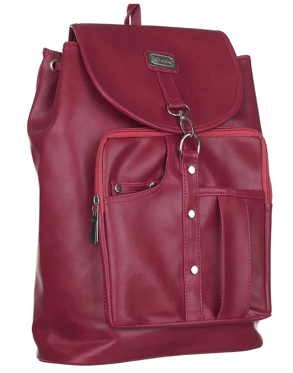 Artificial_Leather_Casual_Purse_Fashion_School_Leather_Backpack_Shoulder_Bag_Mini_Backpack_For_Women_&_Girls_(D_Pink)_20_L_Backpack_(Pink)