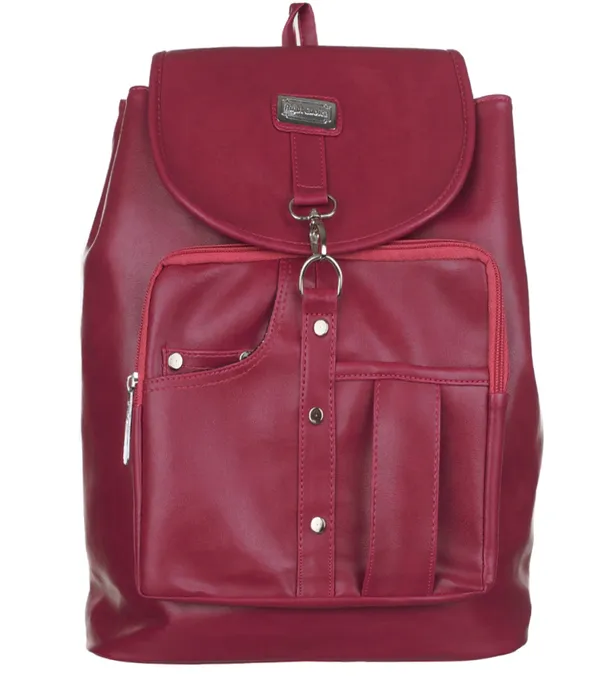 Artificial_Leather_Casual_Purse_Fashion_School_Leather_Backpack_Shoulder_Bag_Mini_Backpack_For_Women_&_Girls_(D_Pink)_20_L_Backpack_(Pink)