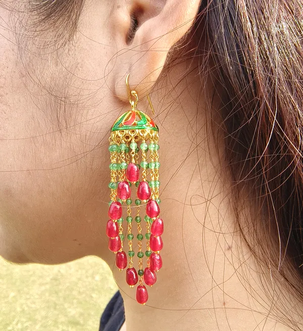 https://cdn-image.blitzshopdeck.in/ShopdeckCatalogue/tr:f-webp,w-600,fo-auto/658d528302d8dc3ec1911397/media/Double_Spiral_Jhumki_Pair_Red_and_Green_Gemstones_925_Sterling_Silver_with_Gold_Plating_3IZZZO6L5V_2024-01-17_1.jpg__Samdar Jewels