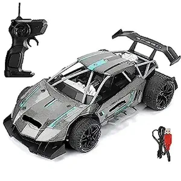 The Toys hub Cool Remote Control Sports Car High Speed Stunt RC Car Alloy Rechargeable Toy for Kids Racing Sport Toy Cars for Boys Girls Off Road Vehicle Color As Per Stock