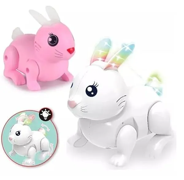 The Toys hub Electric Jumping Rabbit Toy Attractive Jumping Hopping Rabbit Toy with 5D Flash Light and Bunny Sound Moving Animal Toys for Kids Baby Boys Girls and Toddlers Multicolor Price in