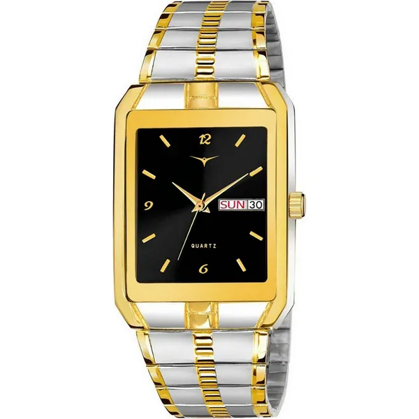 Quartz_Analog_Watch_|_Gold_Plated_Day_And_Date_Functioning_For_Men