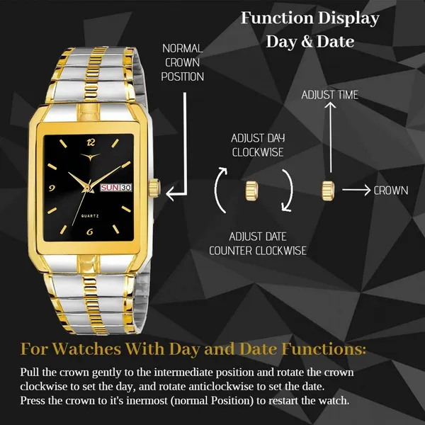 Quartz_Analog_Watch_|_Gold_Plated_Day_And_Date_Functioning_For_Men
