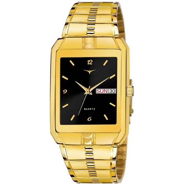 Quartz_Analog_Watch_|_Gold_Plated_Day_And_Date_Functioning_For_Men