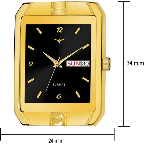 Quartz_Analog_Watch_|_Gold_Plated_Day_And_Date_Functioning_For_Men