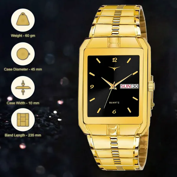 Quartz_Analog_Watch_|_Gold_Plated_Day_And_Date_Functioning_For_Men