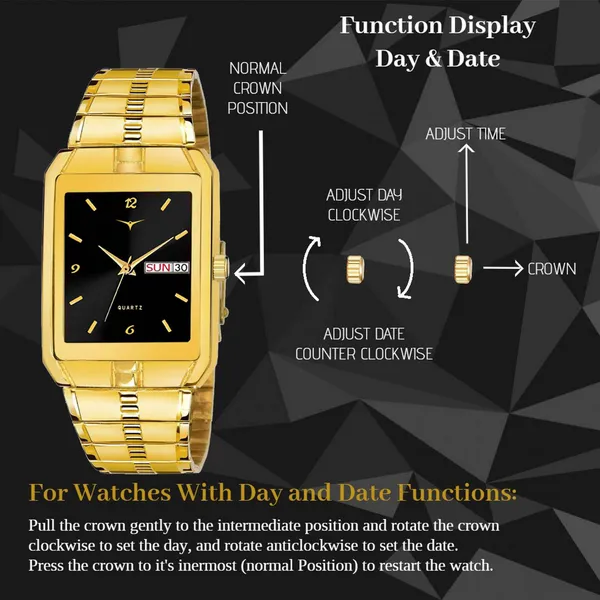 Quartz_Analog_Watch_|_Gold_Plated_Day_And_Date_Functioning_For_Men
