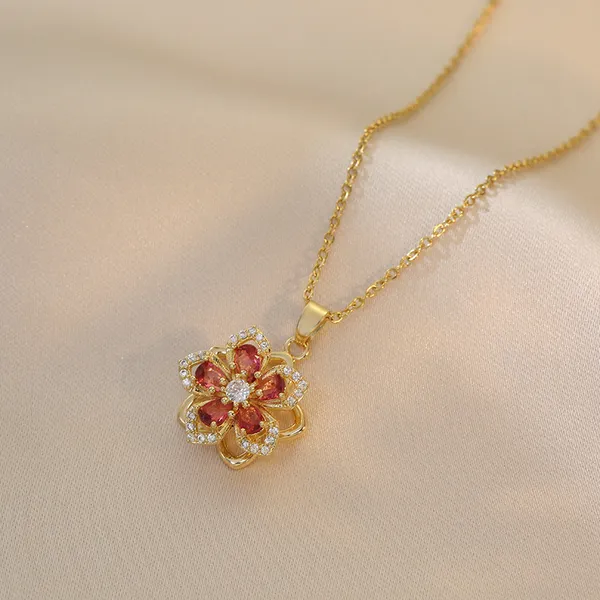 Red_Fashion_High_Sense_Zircon_Flower_Small_Fashion_Light_Luxury_Design_Pendant_Temperament_Titanium_Steel_Necklace