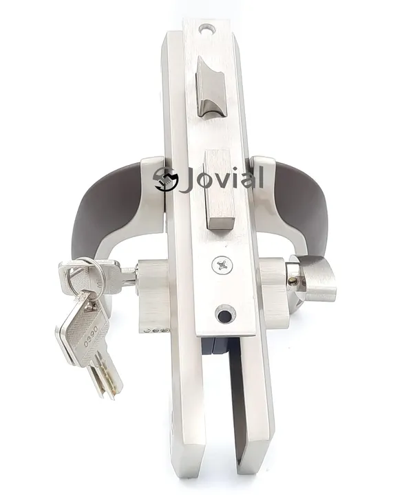 CY-Sigma_-_8"_Plate_Mortise_Door_Lock_Handle/Mortise_Lock_with_Brass_Lock_Body_and_60mm_Brass_Cylinder_Set_with_3_Brass_Computerised_Keys_(Silver_Satin_Finish)