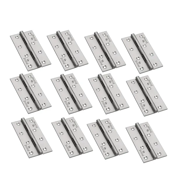 3"x_12_|_12_Pcs_-_Stainless_Steel_Door_Hinges/Window_Hinges/Butt_Hinges,_Softly_Movement_Hinges_(3_inch_x_12_Gauge/2.5_mm_Thickness,_Finish_:_Satin_Matt,_12_Pcs)