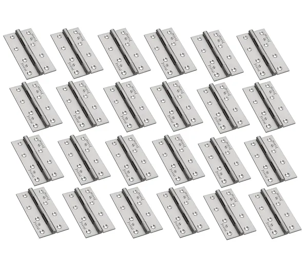 3"x_12_|_24_Pcs_-_Stainless_Steel_Door_Hinges/Window_Hinges/Butt_Hinges,_Softly_Movement_Hinges_(3_inch_x_12_Gauge/2.5_mm_Thickness,_Finish_:_Satin_Matt,_24_Pcs)