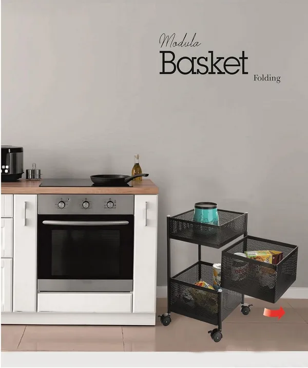 2_Layer_with_Top_Layer_Kitchen_Rotating_Trolley_Storage_Rack(3_Layer,_Square_Shape,_Black)