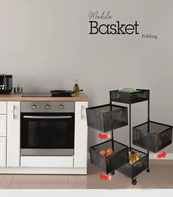 5_Layer_Kitchen_Rotating_Trolley_Storage_Rack(5_Layer,_Square_Shape,_Black)
