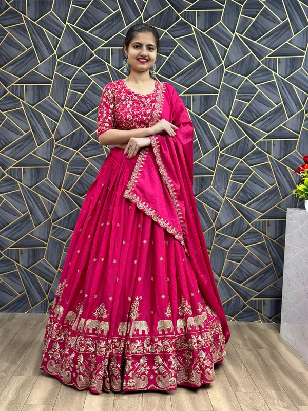 The Indian Crush Designer Bollywood Chinon Silk Heavy Embroidery Work Ready Made Lehenga Choli Price in India Buy The Indian Crush Designer