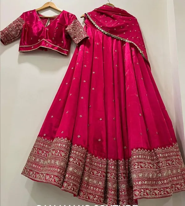 The Indian Crush Pink Semi Stitched Wedding Wear Designer Ladies Lehenga Choli Price in India Buy The Indian Crush Pink Semi Stitched Wedding Wear Designer Ladies Lehenga Choli online at undefined